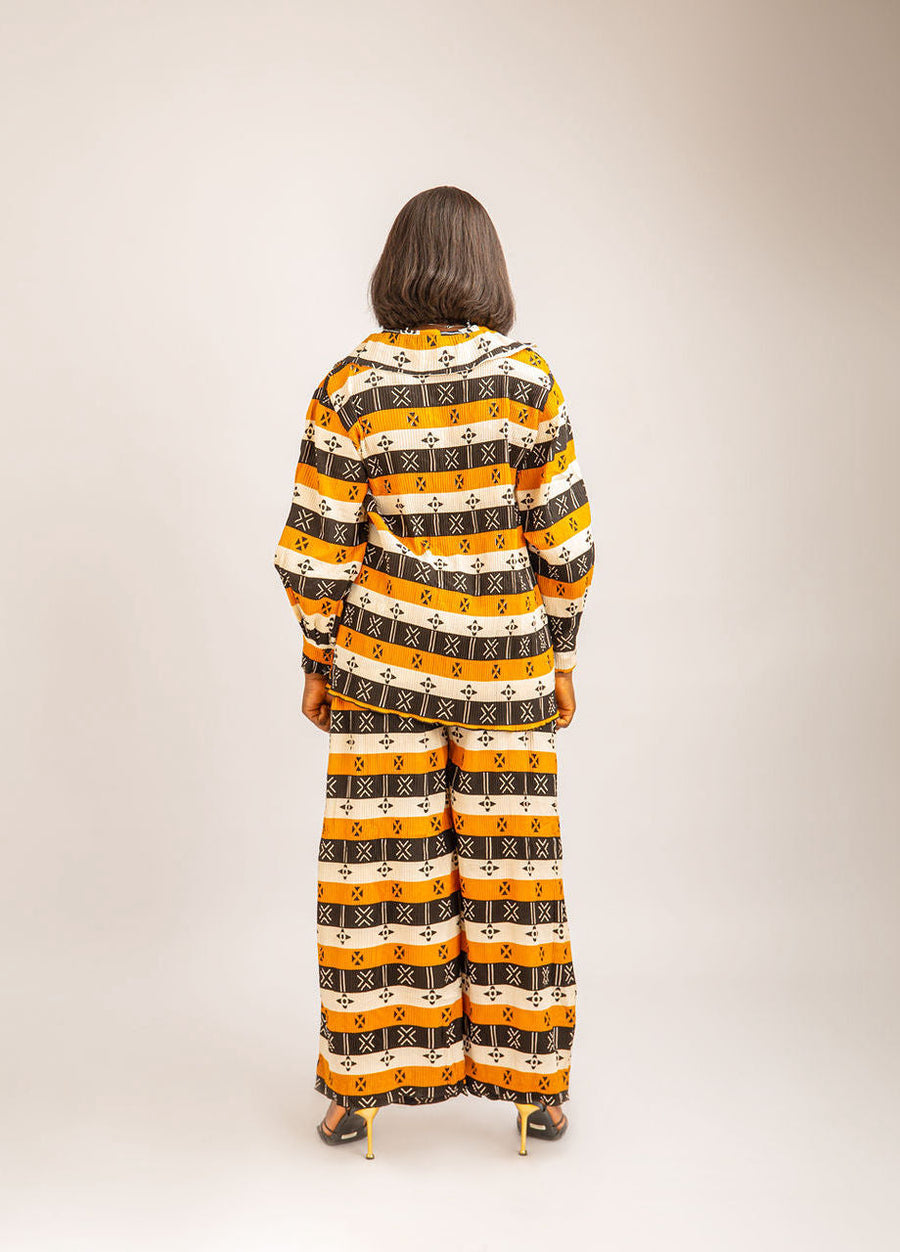 Franky Pleated African Set: Chic Elegance in Vibrant Prints