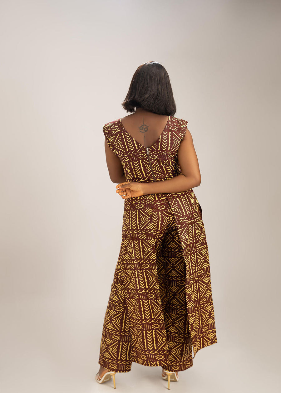 Ledy Sleeveless African Print Set: Stylish and Bold