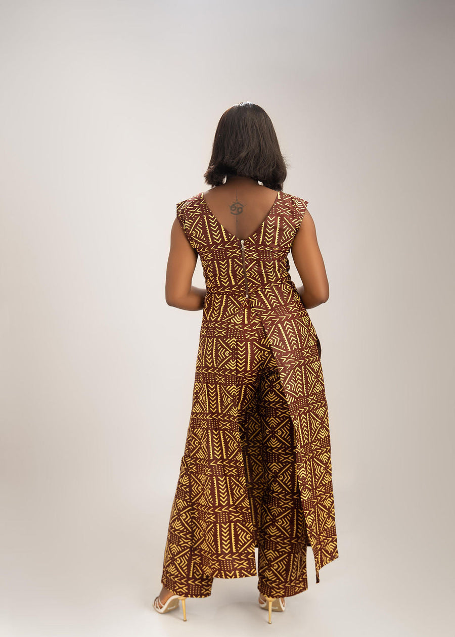 Ledy Sleeveless African Print Set: Stylish and Bold