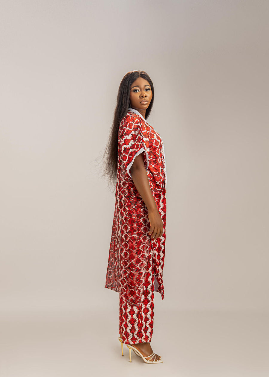 Natou African Silk Set: Luxurious Style with Vibrant Elegance