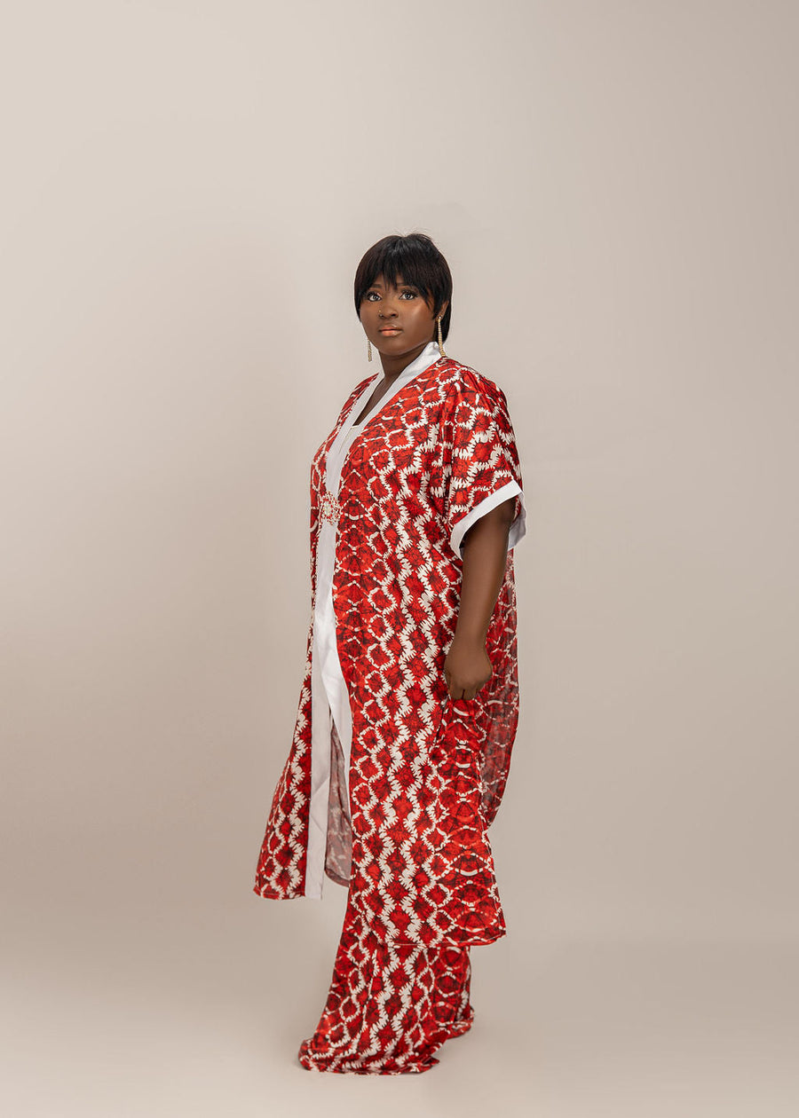 Natou African Silk Set: Luxurious Style with Vibrant Elegance